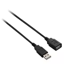 V7 | V7 Black USB Extension Cable USB 2.0 A Female to USB 2.0 A Male 1.8m