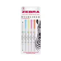 Zebra | Zebra Mildliner Twin Tip Highlighter Marker Assorted Fluorescent (Pack