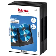 Cases & Protection | Hama DVD Quad Box, Black, Package of 5 pieces 4 discs