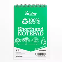 Silvine | Silvine Recycled 125x200mm Wirebound Card Cover Reporters Shorthand