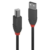 Usb Cable | Lindy 3m USB 2.0 Type A to B Cable, Anthra Line | In Stock