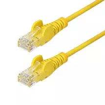 Startech Cables | StarTech.com 2.5m Yellow Slim CAT6 Ethernet Cable, Snagless, 100W PoE,