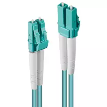 Turquoise | Lindy 200m LC-LC OM3 50/125 Fibre Optic Patch Cable