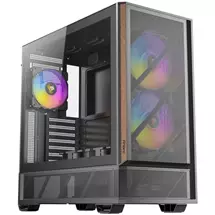Antec P30 ARGB Mid-Tower Gaming Case, High-Airflow Design, Tempered Glass Side Panel, USB-C 10 Gb/s, Pre-Installed ARGB Fans (Black)