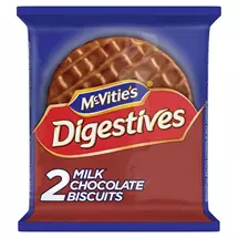 Top Brands | McVities Chocolate Digestive Biscuit Two Pack Portions (Pack 24)