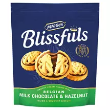 Mcvities | McVities Blissfuls Chocolate and Hazelnut Biscuit Bag (Pack 172g)