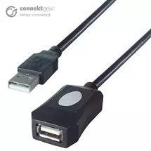 Cables | connektgear 5m USB 2 Active Extension Cable A Male to A Female  High
