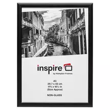 Hampton Frames | Photo Album Co Poster/Photo Frame A3 Wood Frame Plastic Front Black