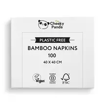 Kitchen Accessories | Cheeky Panda Sustainable Large Bamboo Napkins 40 X 40Cm 100 Napkins