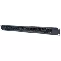 Ic Intracom | Intellinet 19" Cable Entry Panel, 1U, with Brush Insert, Black