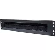 Ic Intracom | Intellinet 19" Cable Entry Panel, 2U, with Brush Insert, Black