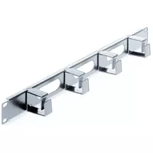 Ic Intracom | Intellinet 19" Cable Management Panel, 1U, 4 short plastic rings,