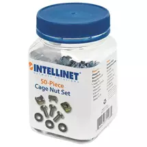 Ic Intracom | Intellinet Cage Nut Set (50 Pack), M6 Nuts, Bolts and Washers,