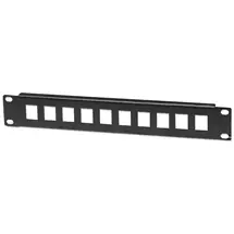 Ic Intracom | Intellinet Patch Panel, Blank, 10", 1U, 10Port, Black. Mounting: Rack