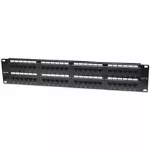 Ic Intracom | Intellinet Patch Panel, Cat6, UTP, 48-Port, 2U, Black