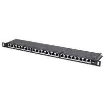 Ic Intracom | Intellinet Patch Panel, Cat6a, FTP, 24Port, 19", 0.5U, Shielded, 90°