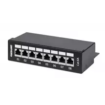 Ic Intracom | Intellinet Patch Panel, Cat6a, FTP, 8Port, Desktop, Shielded, 90°