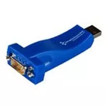 Brainboxes US-101. Host interface: USB, Connector(s): DB9. Product colour: Blue, Certification: ROHS, CE, FCC. Width: 90 mm, Depth: 35 mm, Height: 20 mm. Data transfer rate: 0.9 Mbit/s, Cable length: 0.25 m, Connectivity technology: Wired