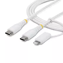 New Arrivals &amp; Just In | StarTech.com 1m (3ft) 2in1 Rugged USBC Charging Cable with Lightning