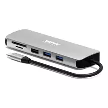 Port Designs 900164 laptop dock/port replicator Wired USB 3.2 Gen 1 (3.1 Gen 1) Type-C Stainless steel