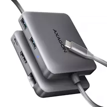 Axagon | Axagon HMC5HL USB 5Gbps hub, 2x USBA, HDMI 4k/60Hz, RJ45, PD 100W,