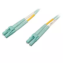 Tripp Lite N820-20M-OM4 100G Duplex Multimode 50/125 OM4 LSZH Fiber Optic Cable (LC/LC), Aqua, 20 m
