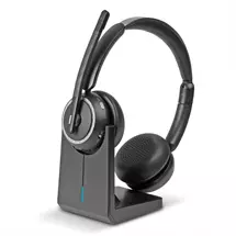 USB Headphones | Lindy L118 Wireless Noise Cancelling Headset & Charging Base