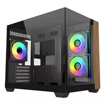 PC Cases | Cooler Master Elite 481 Wood Mini Tower Black | In Stock