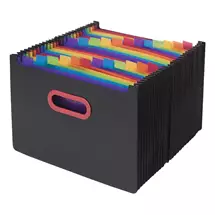 Expanding Files | Snopake Rainbow & Black Desk Expanders | Quzo UK