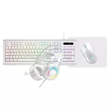 Keyboards | VIDA GAMER WHT 4IN1 USB KB MS HS KIT keyboard Mouse included Gaming