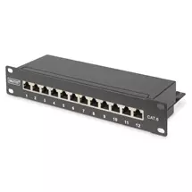 Digitus | Digitus CAT 6, Class E Patch Panel, shielded, black. Connector(s):