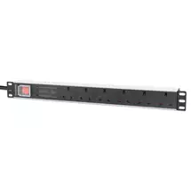 Power Distribution Unit | Intellinet 19" 1U PDU 6way UK, With switch and Surge Protection,
