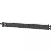 Power Distribution Unit | Intellinet 19" 1U PDU 7way UK, Overload Protection, Rackmount, Power