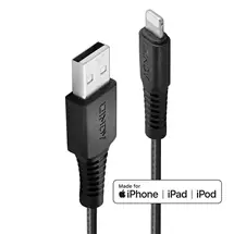 Usb Cable | Lindy 3m Reinforced USB Type A to Lightning Charge and Sync Cable