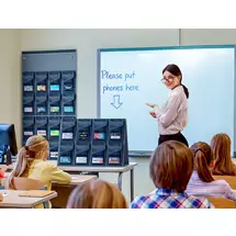 Laptop/Tablet Charging Cabinet | MAXCases Shield Phone Pouch Organizer, 16 Count Capacity, Wall or Door