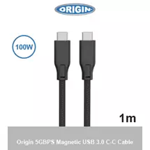 Cables | Origin Storage USB-C-C Magnetic cable 3.0 5Gbps 100W 20V 5A