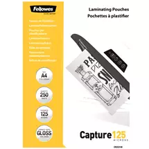 FELLOWES | Fellowes A4 Glossy 125 Micron Laminating Pouch Value Pack