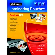 FELLOWES | Fellowes A6 Glossy 125 Micron Laminating Pouch - 100 pack