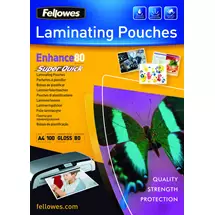 FELLOWES | Fellowes SuperQuick A4 Glossy 80 Micron Laminating Pouch