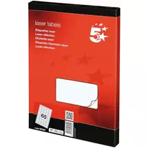 5Star | 5Star 900060 self-adhesive label Rectangle Removable White 6500 pc(s)