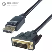 Connektg | connektgear 2m DisplayPort to DVID Connector Cable  Male to Male Gold