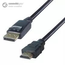 Connektg | connektgear 2m DisplayPort to HDMI Connector Cable  Male to Male Gold