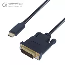 Connektg | connektgear 2m USB 3.1 Connector Cable Type C male to DVI D 24+1 male