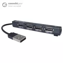 Connektg | connektgear 4 Port Hub USB 2 - Bus Powered - Black