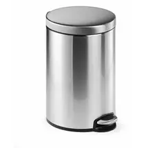 Trash Cans | Durable Pedal bin stainless steel 12L round | In Stock