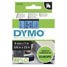 Dymo Label-Making Tapes | DYMO Authentic D1 Labels | Black Print on Blue Tape | 9 mm x 7 m |