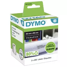 Paper | DYMO Authentic LabelWriter Large Address Labels | 36 mm x 89mm |
