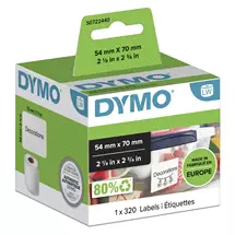 Paper | DYMO Authentic LabelWriter MultiPurpose Labels | 54 mm x 70 mm | Self