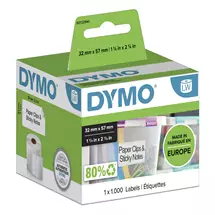 Paper | DYMO Authentic LabelWriter MultiPurpose Labels | 57 mm x 32 mm |