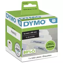 Paper | DYMO Authentic LabelWriter Suspension File Labels | 12mm x 50mm | Roll